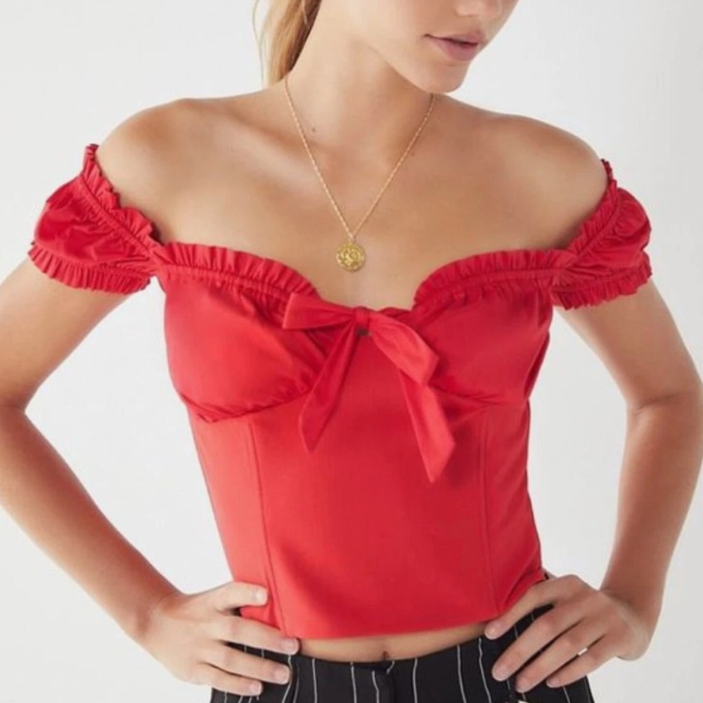 I.AM.GIA Red Naomi Top NWOT